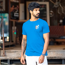 Load image into Gallery viewer, Omorfos Blue Crew Neck T-shirt
