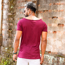 Load image into Gallery viewer, Maroon Scoop Neck T-shirt
