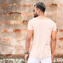 Load image into Gallery viewer, Beige Scoop Neck T-shirt
