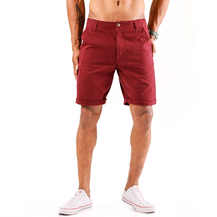 Maroon Chino Shorts